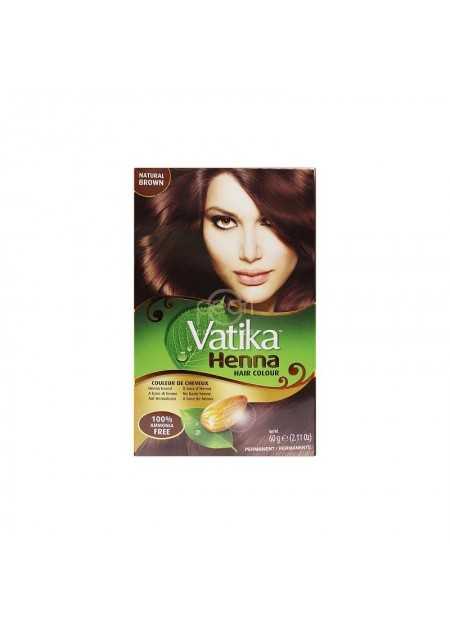 VATIKA HENNA HAIR COLOUR NATURAL BROWN 60 G