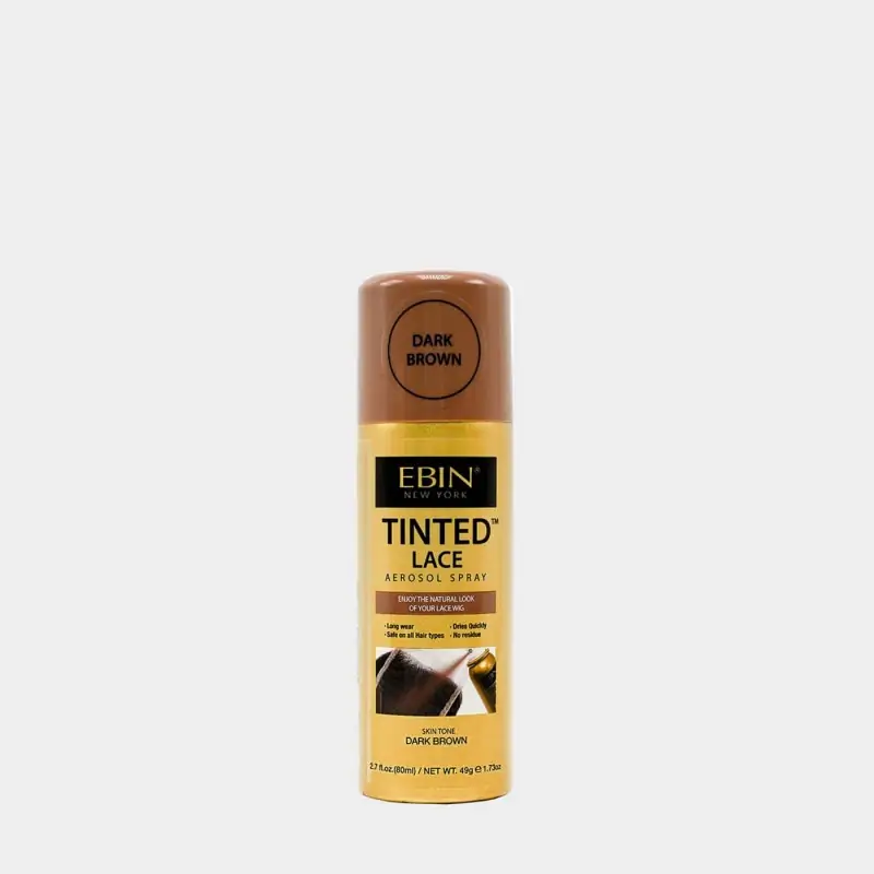 EBIN TINTED LACE AEROSOL SPRAY - DARK BROWN 80ML